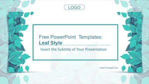 قالب PowerPoint مجاني لـ Leaf