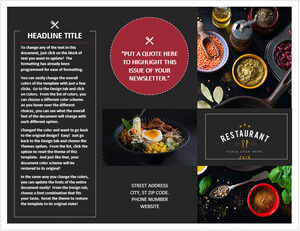 Template Powerpoint Gratis untuk Desain Brosur Makanan