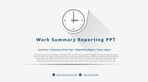 Kostenlose PowerPoint-Vorlage für Arbeitszusammenfassungsberichte