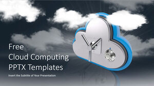 Șablon Powerpoint gratuit pentru tehnologia Cloud Computing