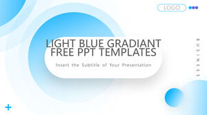 Modello Powerpoint gratuito per Light Blue Business