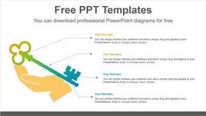 Template Powerpoint Gratis untuk Kunci Memegang Tangan