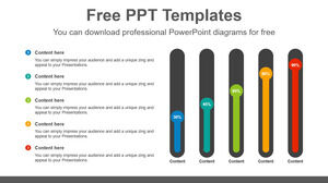 Modelo Powerpoint gratuito para gráfico de barras de plano de fundo oval