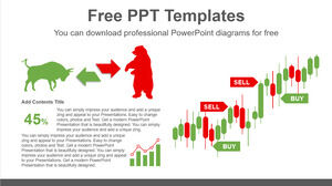 Plantilla de Powerpoint gratuita para el gráfico de operaciones bursátiles