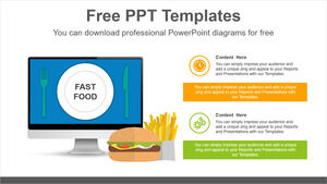 Template Powerpoint Gratis untuk PPT Makanan Cepat Saji yang Baik dan Buruk
