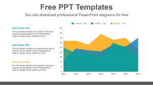 Free Powerpoint Template for Area Chart List