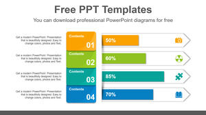 เทมเพลต Powerpoint ฟรีสำหรับแผนภูมิแท่งกระดาษการ์ด