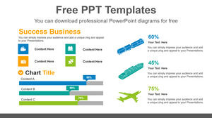 Free Powerpoint Template for Icons Bar Chart