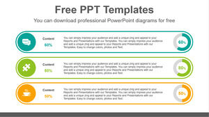 Free Powerpoint Template for List form doughnut charts