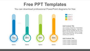 Бесплатный шаблон Powerpoint для диаграммы термометра