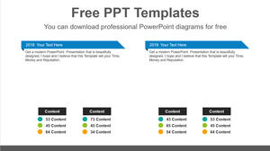 Șablon PowerPoint gratuit pentru diagramă cu bare comparativă