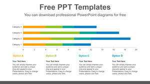 Yığılmış çubuk grafiği için Ücretsiz Powerpoint Şablonu