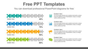 Modelo de Powerpoint gratuito para PowerPoint de gráfico de quebra-cabeça