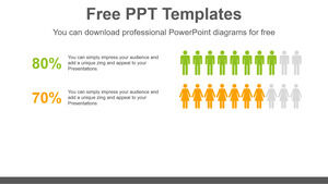 人物圖標圖表的免費 Powerpoint 模板