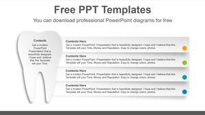 Plantilla de PowerPoint gratis para dientes de textura de papel