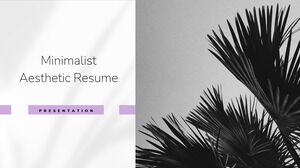 CV estetic minimalist. PPT gratuit și temă Google Slides