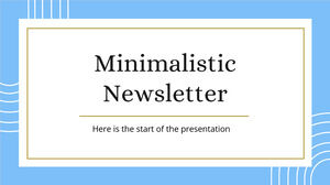 Minimalistic newsletter. Free PPT Template & Google Slides Theme