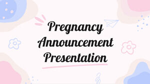 إعلان الحمل بالزهور. موضوع PPT و Google Slides مجاني