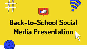 Zurück in die sozialen Medien der Schule. Kostenlose PPT-Vorlage und Google Slides-Design