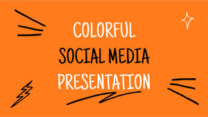 Médias sociaux colorés. Modèle PPT gratuit et thème Google Slides