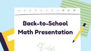 Zurück zur Schule Mathe. Kostenlose PPT-Vorlage und Google Slides-Design