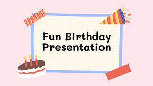 Eğlenceli Doğum Günü. Ücretsiz PPT Şablonu ve Google Slaytlar Teması