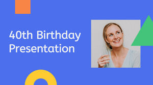 40. Doğum Günü. Ücretsiz PPT Şablonu ve Google Slaytlar Teması