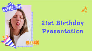 21 cumpleaños. Plantilla PPT gratuita y tema de Google Slides