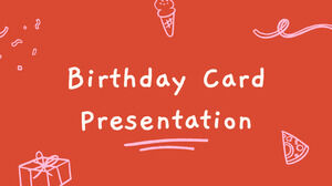 Geburtstagskarte. Kostenlose PPT-Vorlage und Google Slides-Design