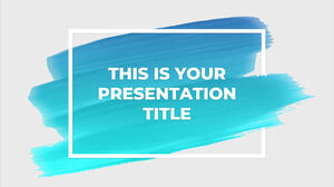 다채로운 브러시 스트로크. 무료 PowerPoint 템플릿 및 Google 슬라이드 테마