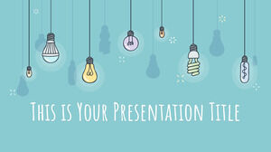 五顏六色的燈泡。 免費的 PowerPoint 模板和 Google 幻燈片主題。
