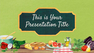 Echtes Essen. Kostenlose PowerPoint-Vorlage und Google Slides-Design