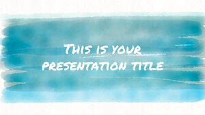 สีน้ำที่มีสีสัน เทมเพลต PowerPoint และ Google Slides Theme ฟรี