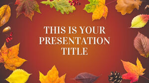 Dedaunan musim gugur. Templat PowerPoint Gratis & Tema Google Slide