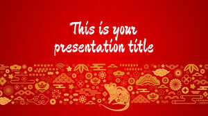 Chinesisches Neujahr (Die Ratte). Kostenlose PowerPoint-Vorlage und Google Slides-Design
