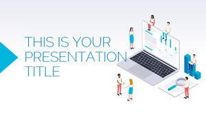 Pemasaran Biru. Templat PowerPoint Gratis & Tema Google Slide