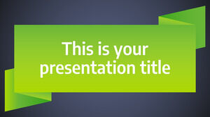 Fitas Verdes. Modelo gratuito do PowerPoint e tema do Google Slides