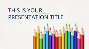 Renkli Kalemler. Ücretsiz PowerPoint Şablonu ve Google Slaytlar Teması