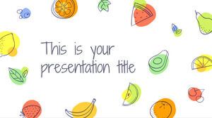 Frutas coloridas. Plantilla gratuita de PowerPoint y tema de Google Slides