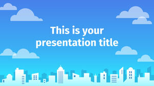 Şehrin silueti. Ücretsiz PowerPoint Şablonu ve Google Slaytlar Teması