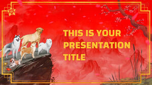 Chinesisches Neujahr (Der Hund). Kostenlose PowerPoint-Vorlage und Google Slides-Design