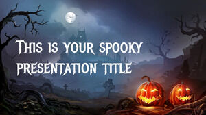 Rumah Berhantu Halloween. Templat PowerPoint Gratis & Tema Google Slide