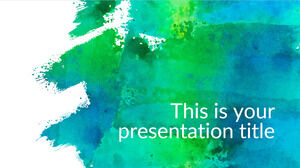 カラフルなブラシ。 無料の PowerPoint テンプレートと Google スライドのテーマ