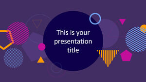 Púrpura geométrico. Plantilla gratuita de PowerPoint y tema de Google Slides