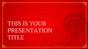 Tahun Baru Imlek (Ayam Jago). Templat PowerPoint Gratis & Tema Google Slide
