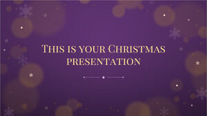 Navidad estrellada. Plantilla gratuita de PowerPoint y tema de Google Slides