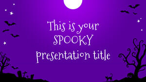 Halloween simplu. Șablon PowerPoint gratuit și temă Google Slides