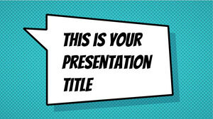 Comic colorat. Șablon PowerPoint gratuit și temă Google Slides