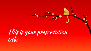 Capodanno cinese (la scimmia). Modello di PowerPoint gratuito e tema di Presentazioni Google