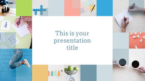 Coole Quadrate. Kostenlose PowerPoint-Vorlage und Google Slides-Design